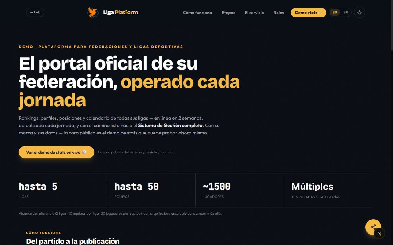 Plataforma de Ligas
